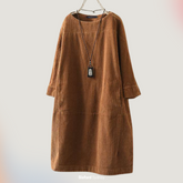 Marisol™ - Relaxed Corduroy Midi Dress