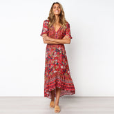 Amira - Boho High-Low Floral Dress