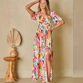 Vareli - Alluring Flowy Printed Maxi Dress