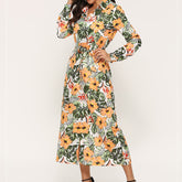 Elvoria - Feminine Paisley Shirt Dress