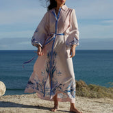 Celeste™ - Coastal Shirt Maxi Dress