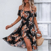 Luvana - Breezy Off-Shoulder Floral Midi Dress