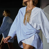 Fordena - Striped Asymmetrical Shirt