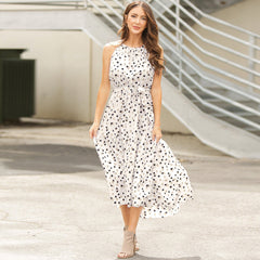 Molly - Polka Dot Sling Midi Dress