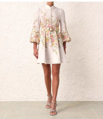 Milena - Lantern Sleeve Dress