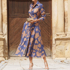 Liora™ - Floral Print Shirt Dress