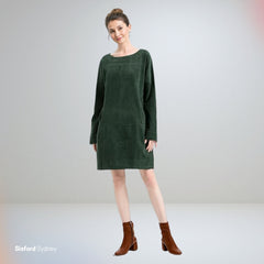 Marisol™ - Relaxed Corduroy Midi Dress