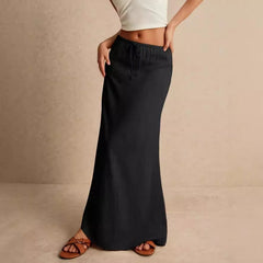 Lyra - Maxi Drawstring Skirt