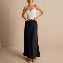 Lyra - Maxi Drawstring Skirt