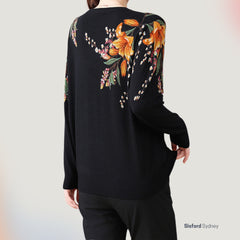 Calisse™ - Elegant Floral Women's Jumper