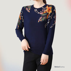 Calisse™ - Elegant Floral Women's Jumper