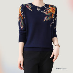 Calisse™ - Elegant Floral Women's Jumper