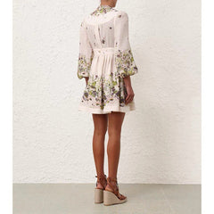 Ninel - Lantern Sleeve Mini Dress